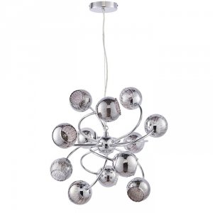 Designerska Lampa Wisząca Chrom Szklane Klosze AERITH 76315 ENDON