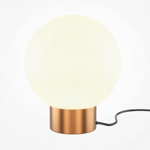 Lampa stołowa nocna nowoczesna minimalistyczna biała kula złota Basic form Maytoni MOD321TL-01G3