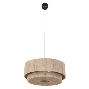 Naturalna lampa wisząca w stylu boho abażur z juty SMILLA 366890136 TRIO