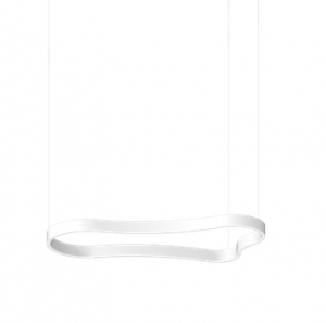 Designerska biała lampa wisząca LED falista okrągła nowoczesna dekoracyjna WAVES-1 SP 345239 Ideal Lux 