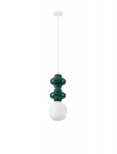 Designerska Lampa Wisząca z Ceramiki w Kolorze Zielonym Luces Exclusivas VILROSA LE44559