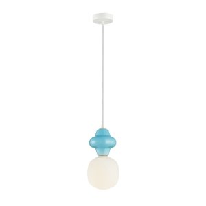 Niebieska ceramiczna lampa wisząca LATERA Italux PND-94331-1S-BLU