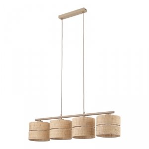 Beżowa lampa wisząca abażurowa słomkowa boho designerska nowoczesna dekoracyjna salonowa CALMA 11603 TK-LIGHTING