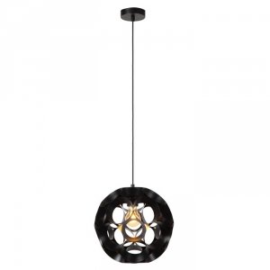 Nowoczesna Czarna Lampa Wisząca Designerska Kula HANNELORE 10423/30/30 LUCIDE