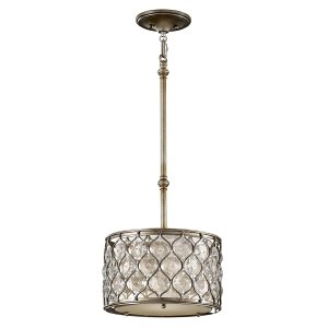Kryształowa Lampa wisząca Lucia Feiss FE-LUCIA-P-C lampa salonowa, nad stół/ Oksydowany srebrny Glamour
