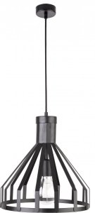 CZARNA LAMPA WISZĄCA DRUCIANA VINTAGE SIGMA KOLA M 30908 