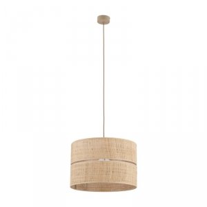 Beżowa lampa wisząca abażurowa słomkowa boho designerska nowoczesna dekoracyjna salonowa CALMA 11601 TK-LIGHTING