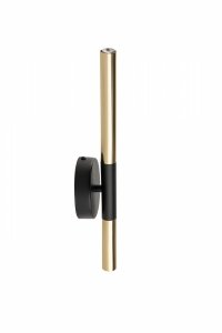 Nowoczesny Kinkiet podłużny rurka sopel lux led Sigma 40742 czarny/złoty