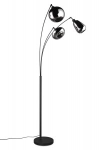 Dekoracyjna Lampa Podłogowa Czarna Szklane Klosze LUMINA 417000332 TRIO