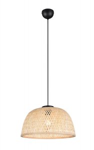 Lampa wisząca bambusowa kolor naturalny owalna boho rystykalna industrialna minimalistyczna nad stół do salonu sypialni LAURENT R36091032 Rl