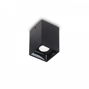 Czarna Lampa Sufitowa Downlight Kwadratowa NITRO ROUND SQUARE 206042 IDEAL LUX