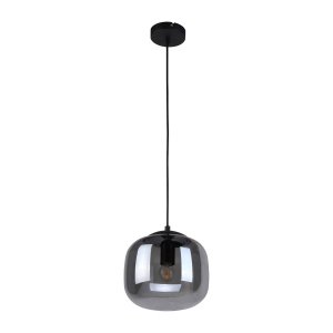 Lampa wisząca szklana okrągła dekoracyjna czarna w nowoczesnym stylu minimalistyczna Calto PND-67705-1-BK-SG Italux