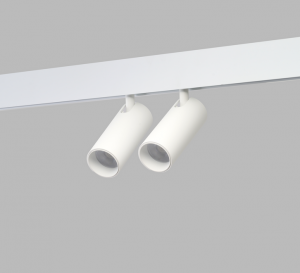 Podwójny reflektor regulowany ze zmienną barwą LED biały ściemnialny do systemu szynowego magnetycznego dwufazowego Azzardo ALFA NIKO 2 TRACK MAGNETIC 2LINE 2X7W CCT SWITCH DIMM WH AZ6514