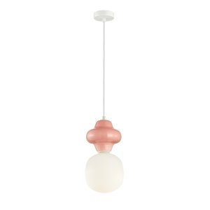 Różowa ceramiczna lampa wisząca LATERA Italux PND-94331-1L-PK