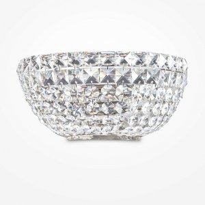 Lampa ścienna kinkiet kryształowy glamour nikiel półokrągły Basfor MAYTONI DIA100-WL-02-N