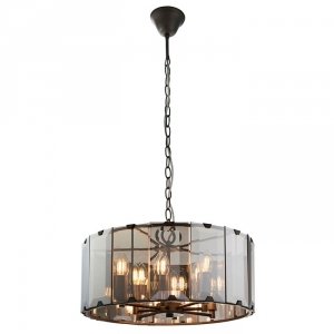 Szklana Lampa Wisząca Dymiony Klosz CLOONEY 61294 ENDON