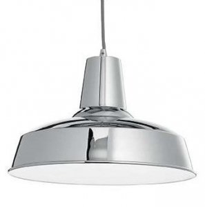 Lampa Wisząca Chrom Loft Nad Stół IDEAL LUX MOBY SP1 093680