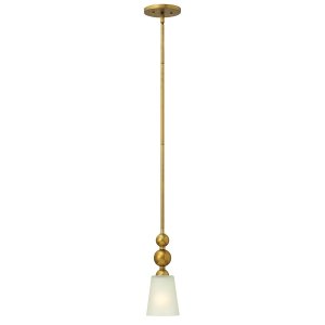 Mała lampa wisząca Zelda - 1 źródło światła - Vintage mosiądz ozdobne kule szklany klosz minimalistyczna klasyczna HK-ZELDA-P-A-VS HINKLEY