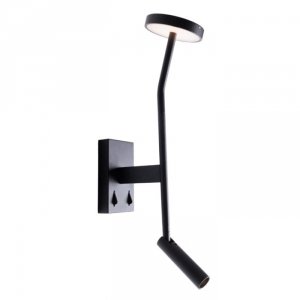 Nowoczesny Czarny Kinkiet Ścienny LED IBIZA W0349 MAXLIGHT