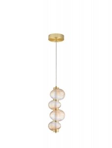 Minimalistyczna lampa wisząca LED szklany klosz kule złota uniwersalna nowoczesna możliwość ściemniania TANVERA LE45204 Luces Exclusivas