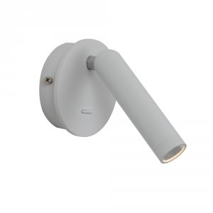 Biały kinkiet reflektor z wyłącznikiem regulowany LED 2,5W Carda Italux WL-64834-1-WH