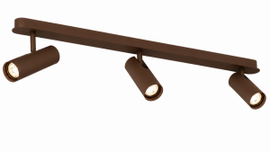 Lampa sufitowa liniowa z 3 reflektorami regulowana brązowa minimalistyczna uniwersalna LINCA 6373 Argon