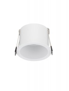 Biała okrągła oprawa sufitowa podtynkowa wpuszczana GU10 minimalistyczna Luces Exclusivas