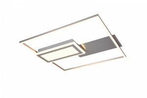 Srebrny Kwadratowy plafon sufitowy LED 32W Spiro RL R67862907