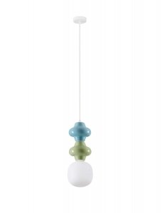 Designerska Lampa Wisząca z Ceramiki Niebiesko Zielona Luces Exclusivas VILROSA LE44563