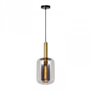 Nowoczesna Lampa Wisząca Czarna Szklany Klosz JOANET 45494/01/65 LUCIDE