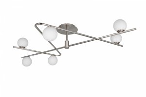 Lampa sufitowa dekoracyjny niklowany plafon w nowoczesnym stylu szklane klosze kule FLAMING 668900607 TRIO SELECT