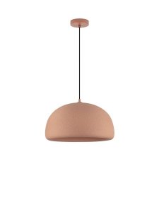 Nowoczesna lampa wisząca z żywicy półokrągły klosz czerwona minimalistyczna uniwersalna japandi Luces Exclusivas