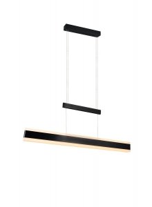 Nowoczesna uniwersalna lampa wisząca LED minimalistyczna czarna metalowa listwa podłużna ściemnialna ARCOLA 331210332 Trio
