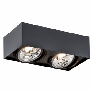 Lampa sufitowa plafon prostokąt elegancka nowoczesna minimalistyczna czarna AR111 RODOS PLUS 1049 Argon