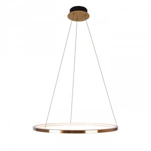Złota Lampa Wisząca LED Okrąg QUEEN P0494 MAXLIGHT
