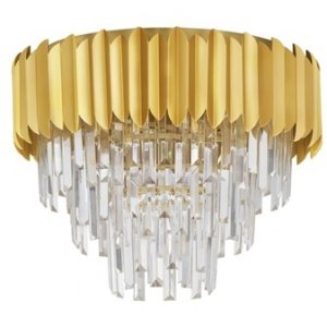 Kryształowy Złoty Plafon Sufitowy Glamour ACATEN LE43571 LUCES EXCLUSIVAS