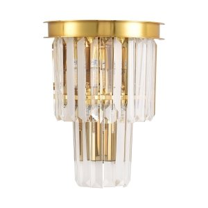 Lampa ścienna kinkiet kryształowy złoty kulisty 20cm glamour designerski elegancki nowoczesny ponadczasowy SPLENDORE DN915-W Step Into Design