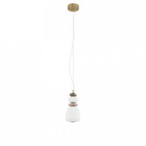 Ceramiczna designerska brązowo szara lampa wisząca CERAMIC VERTICAL LED 12W 11702 Nowodvorski Lighting