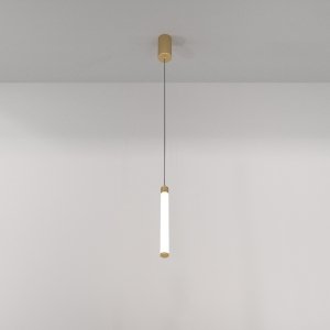 Lampa Wisząca Ledowa Biało-Złota Tuba Nowoczesna Regulowana Wysokość RAY MAYTONI P022PL-L10MG3K