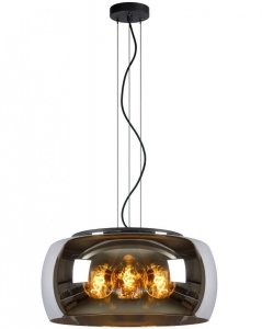 CZARNA Lampa Wisząca Szklana LOFT LUCIE OLIVA 45401/50/65