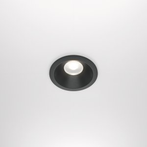 Lampa wbudowana wpuszczana w sufit LED aluminiowa czarna okrągła Zoom MAYTONI DL034-L12W4K-B