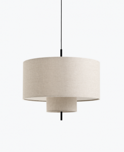 Lampa wisząca abażurowa okrągła beżowa minimalistyczna klasyczna uniwersalna dekoracyjna Margin 70cm 21320 New Works