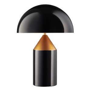 Czarna lampka stołowa nocna w kształcie grzybka żelazna klasyczna minimalistyczna uniwersalna BELFUGO MT1233-370 Step Into Design