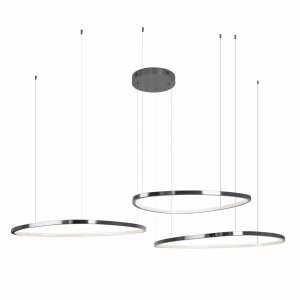 Nowoczesna lampa wisząca CAYENNE 3 P0663D Maxlight czarny szczotkowany