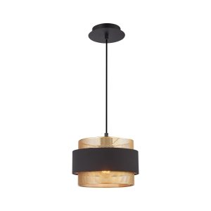 Nowoczesna Lampa Wisząca Z Dekoracyjnym Abażurem BANS PND-27467-1-BK-GD ITALUX