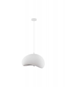 Nowoczesna biała lampa wisząca półokrągły klosz minimalistyczna uniwersalna skandynawska PALINZA LE45318 Luces Exclusivas