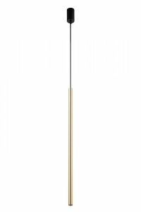 Złota lampa wisząca sopel Lux długi I Sigma 40747 jadalniana nad wyspę złota rurka