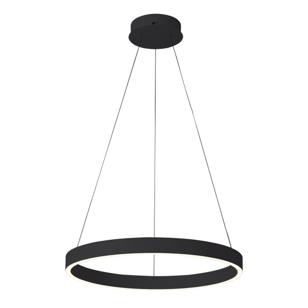 Czarna Nowoczesna Okrągła Lampa Wisząca LED BRASCO DOWN PND-56215-080RPC-BK-3KS4K-TRDIMM ITALUX