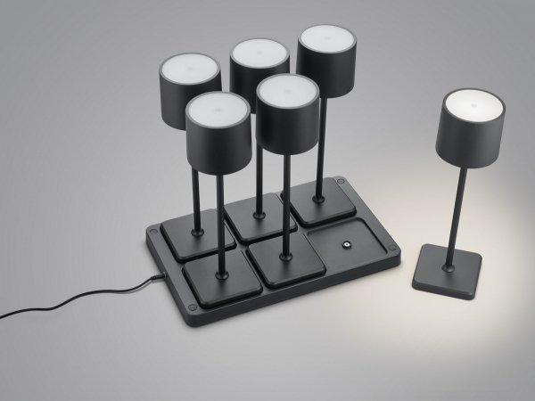 Lampki Stołowe Przenośne Akumulatorowe Czarne LED FERNANDEZ R54096632 RL