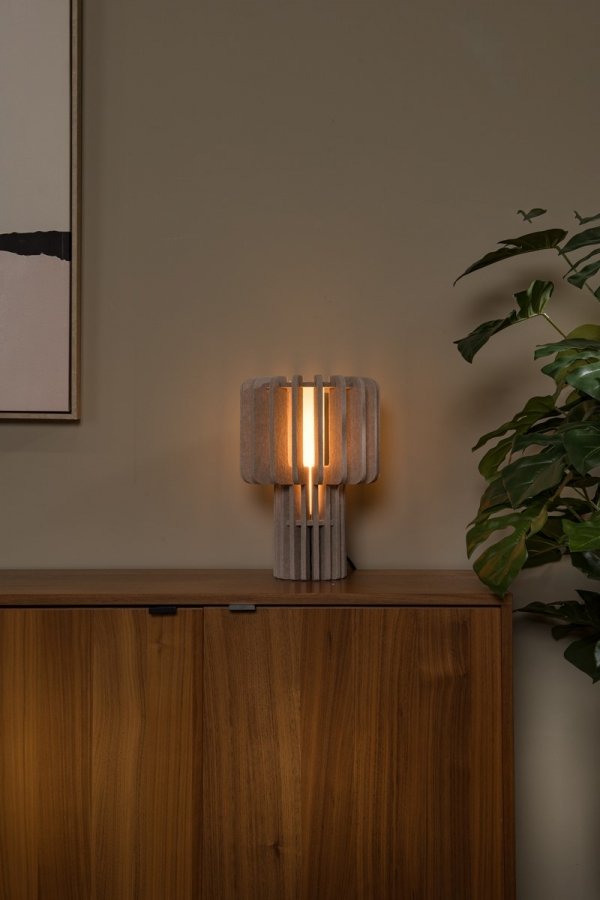 Nowoczesna Szara Lampka Stołowa ROLLO 45591/01/41 LUCIDE